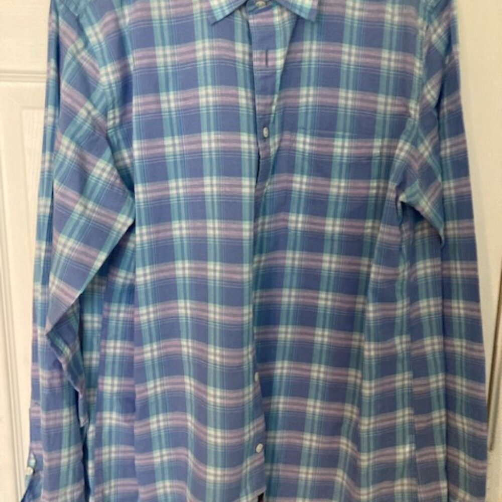 Faherty Movement Long Sleeve Shirt Mens Large